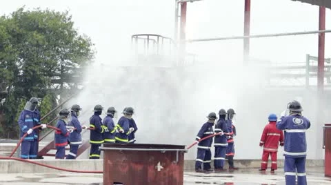120810 Fire fighting 03 Stock Footage 20442389