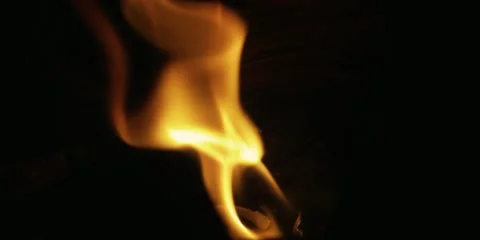 120fps flames in fireplace Stock Footage