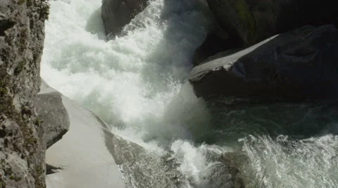 120fps slow motion rapid river close up Red Dragon Camera 스톡 동영상 60042810