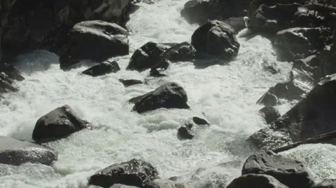 120fps slow motion rapid river close up Red Dragon Camera Stock-Footage 60042837