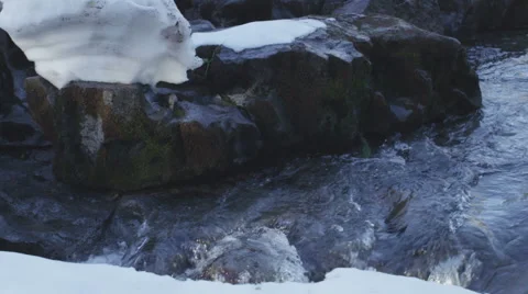 120fps slow motion rapid river melting snow close up Red Dragon Camera 스톡 동영상 60057717