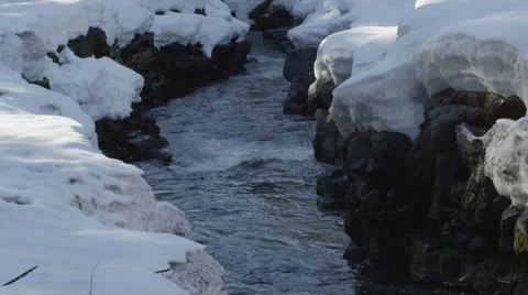 120fps slow motion rapid river melting snow close up Red Dragon Camera 스톡 동영상 60058878