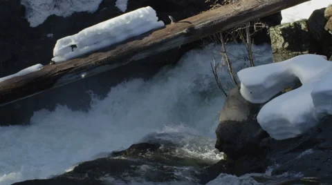120fps  slow motion rapid river melting snow close up Red Dragon Camera Vidéo 60066329
