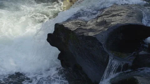 120fps slow motion rapid river white water close up Red Dragon Camera 스톡 동영상 60068152