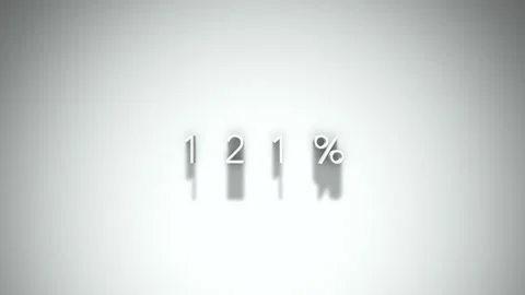 121 3D title animation with shadows on a white background Stock Footage 296822187