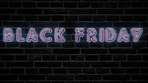 121 Animation Text Neon Effect Black Friday v2 Vidéo 138034092