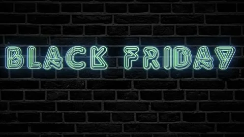 121 Animation Text Neon Effect Black Friday v3 Stock-Footage 138034238