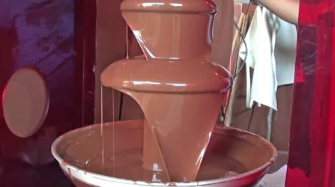 1215 Chocolate Waterfall Stock Footage 35107549