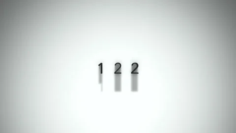 122 3D title animation matte black text on a white background Stock Footage 300714964