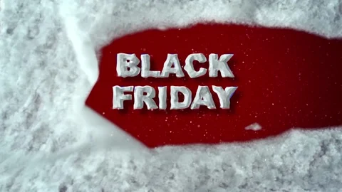 122 Animation Text Appears in The Snow Black Friday v1 Vidéo 138033687