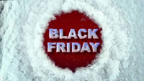 122 Animation Text Appears in The Snow Black Friday v5 Stock-Footage 138033854