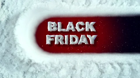 122 Animation Text Appears in The Snow Black Friday v4 库存影片 138033867
