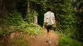(1220) Colorado Mountains Forest Trail Woman Hiker Stream Summer Destinations HD Footage