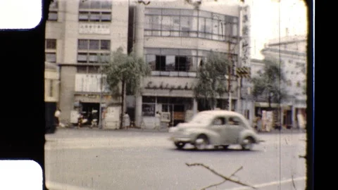 12/23,66 Reconstruction of Occupied Post ww2 Japan Tokyo Vintage Film Home Movie Stock Footage 217860864