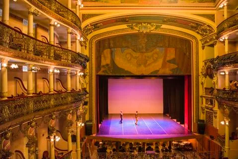 Performers checking the stage of Amazon Theatre in Manaus xkwx Architecture, Amazon Theatre, Manaus, Amazon, Stage, Interior, Brazil, Building, Indoor, Colonial, Culture, Travel Destination, Landmark, Luxury, Music, Musical, Opera, Performance, Sighseeing, South, Spectacle, Symphony, Teather, Theatre, Tourism, Travel, Vacation, 1896, Attraction, Baroque, City, Destination, Facade, Historic, Historical, History, of, the, in, Magnificent, Manauara, Portuguese, Renaissance, Seats, South America, Balcony, Acoustic, Artists, Classic, Places, Sightseeing, Horizontal, Brasil, Brazilian, Decor, Golden, City of Amazon, Architecture of Manaus, Aisle, State of Amazonas, heater, Auditorium, Opera house, Concert hall, Performing arts center, Music venue