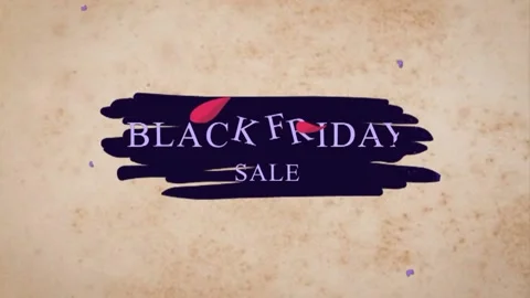 123 Animation Text Liquid Brush Effect Black Friday v1 Stock-Footage 138173305