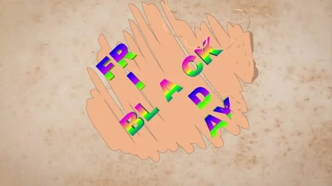 123 Animation Text Liquid Brush Effect Black Friday v20 Stock-Footage 138173654