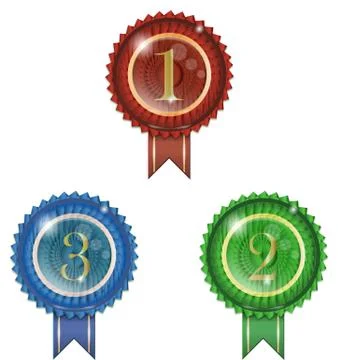 123 badge winner Stock Illustration