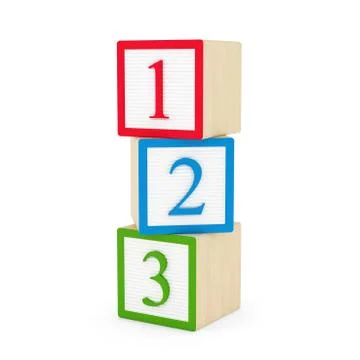 1,2,3 Blocks Stock Illustration