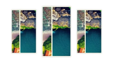 123. Collage Multiscreen Vertical After Effects stock