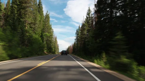 123 Driving through the Rockies Stock Footage 32286645