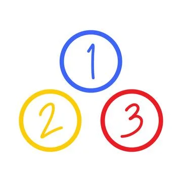 1,2,3 vector illustration. Stock Illustration