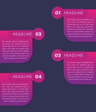 1,2,3,4, step labels, timeline template, infographics design elements, banner 스톡 일러스트