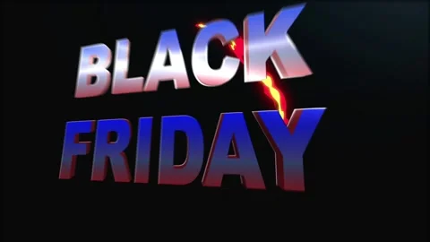 124 Animation Text Liquid Fire Spin Effect Black Friday v8 库存影片 138173818