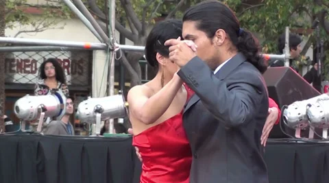 1240  Tango dancers on a stage Stock Footage 35486994