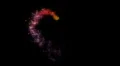 (1240b) Romantic Double Valentine Hearts Fireworks Colorful Celebration HD Footage