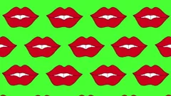 Lips Tongue Animation Background Montag 4K 29 fps