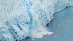 Massive glacier break apart.