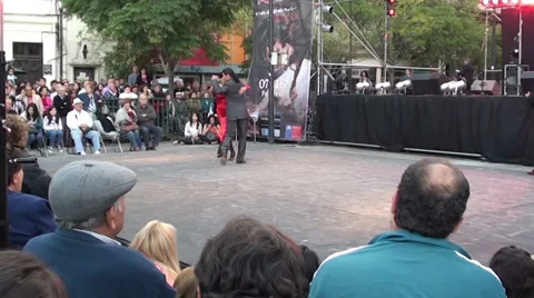 1246  Tango dancers on a stage Stock Footage 35489663