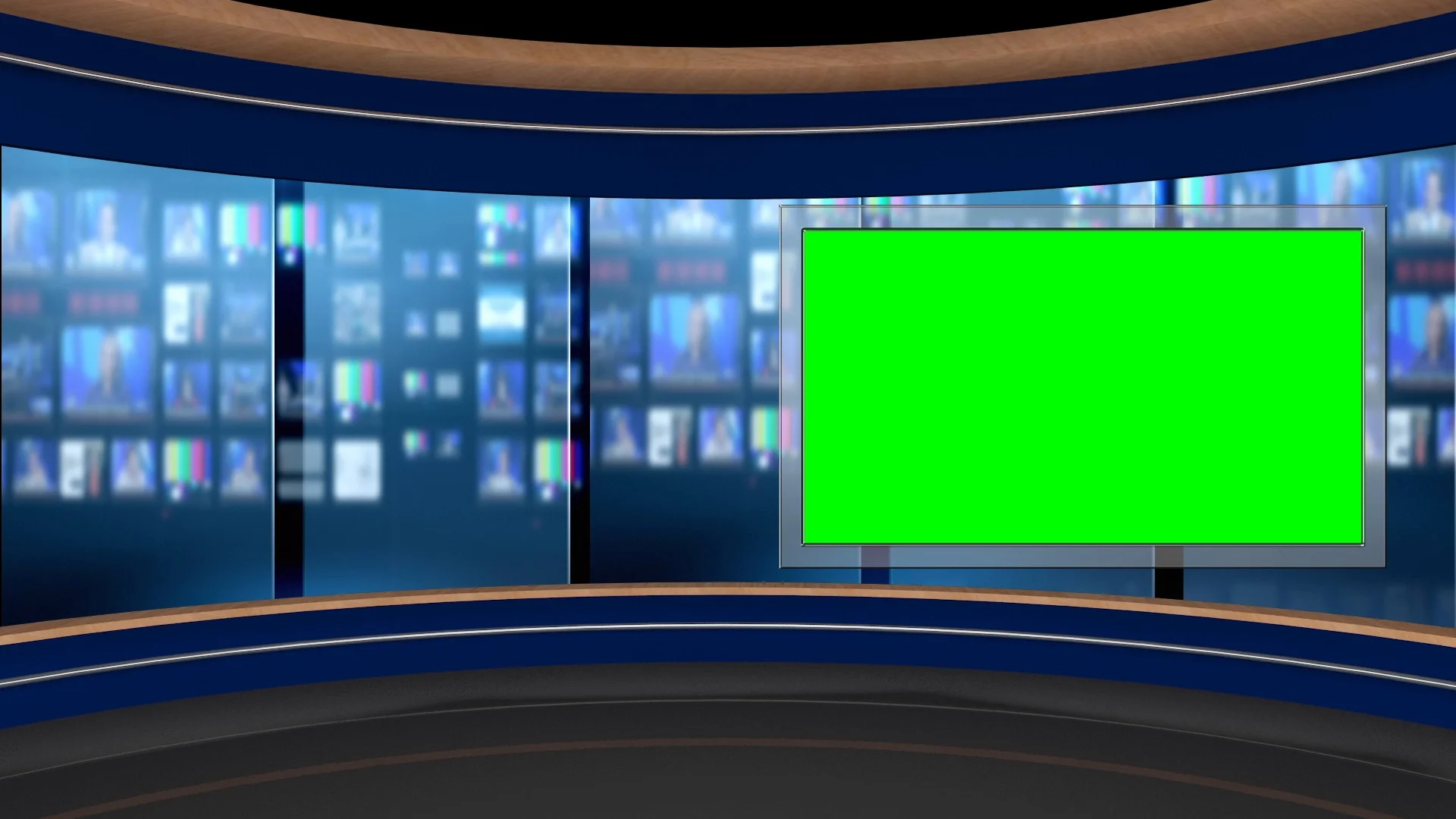 125 HD News TV Virtual Studio Green Scre... | Stock Video | Pond5