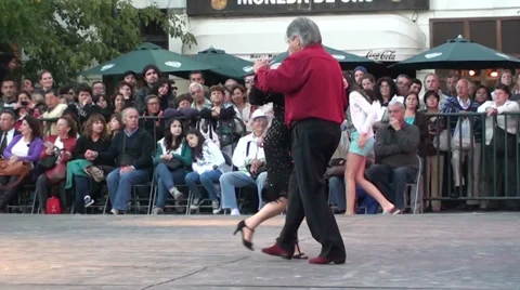 1250  Tango dancers on a stage Stock Footage 35489363