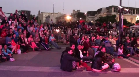 1255  Audience at a tango show Stock Footage 36104726