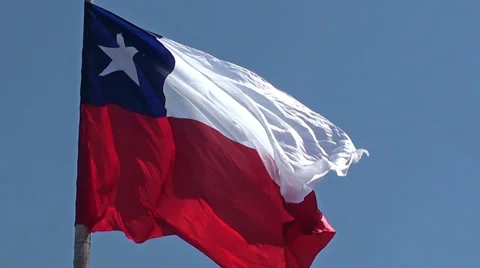 1258  Big Chilean Flag Stock Footage 36144717