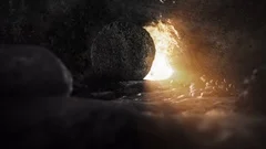 Cinematic Easter Shot | Stone is Rolling from the Tomb of Jesus