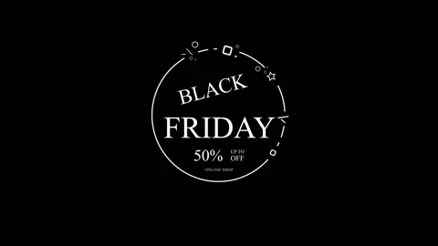 126 Animation Text Badge or Banner Black Friday v1 Stock-Footage 138174804