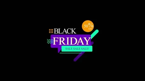 126 Animation Text Badge or Banner Black Friday v2 Stock Footage 138174818