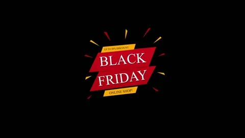 126 Animation Text Badge or Banner Black Friday v4 스톡 동영상 138174825