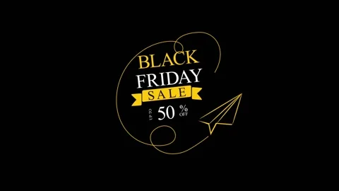 126 Animation Text Badge or Banner Black Friday v6 Stock-Footage 138174832