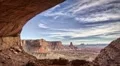 (1260p) Scenic canyon timelapse panorama - Anasazi kiva ruins Canyonlands NP HD Footage