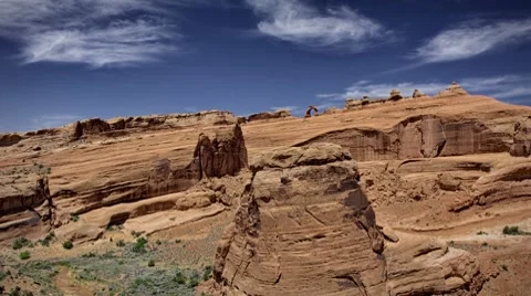(1265D) Delicate Arch Moab Arches National Park Travel Destination Stock-Footage 7456326