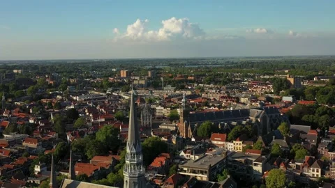 127 - Gouda - Markt - Gouwekerk - St Jan - Stadhuis Stock Footage 228688053