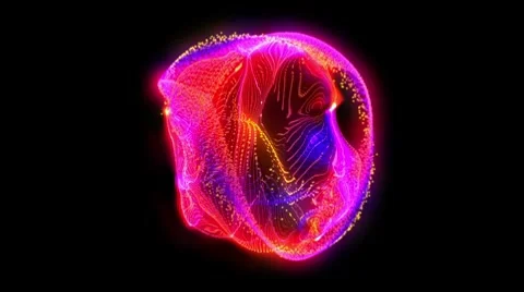 1280 3d FORM LINES4 orbs Vídeo Stock 8523457