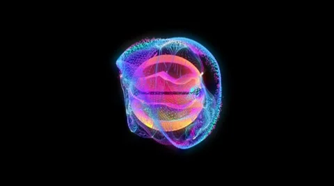 1280 3d orbs FORM LINES Video stock 8523654