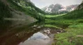 (1284) aspen maroon bells peaks wilderness colorado rocky mountain lake g HD Footage