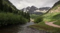 (1287) aspen maroon bells peaks wilderness colorado rocky mountain postcard loop HD Footage