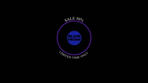 129 Animation Text Motion Graphics Black Friday v21 库存影片 138581257